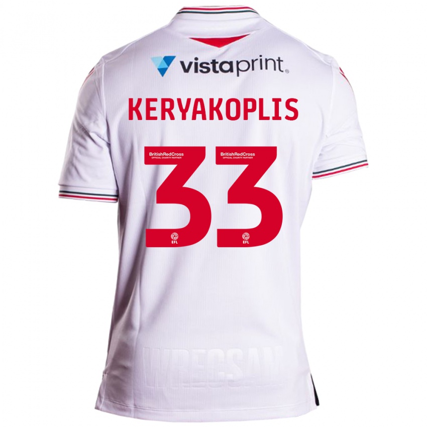 Mujer Camiseta Hannah Keryakoplis #33 Blanco 2ª Equipación 2023/24 La Camisa México