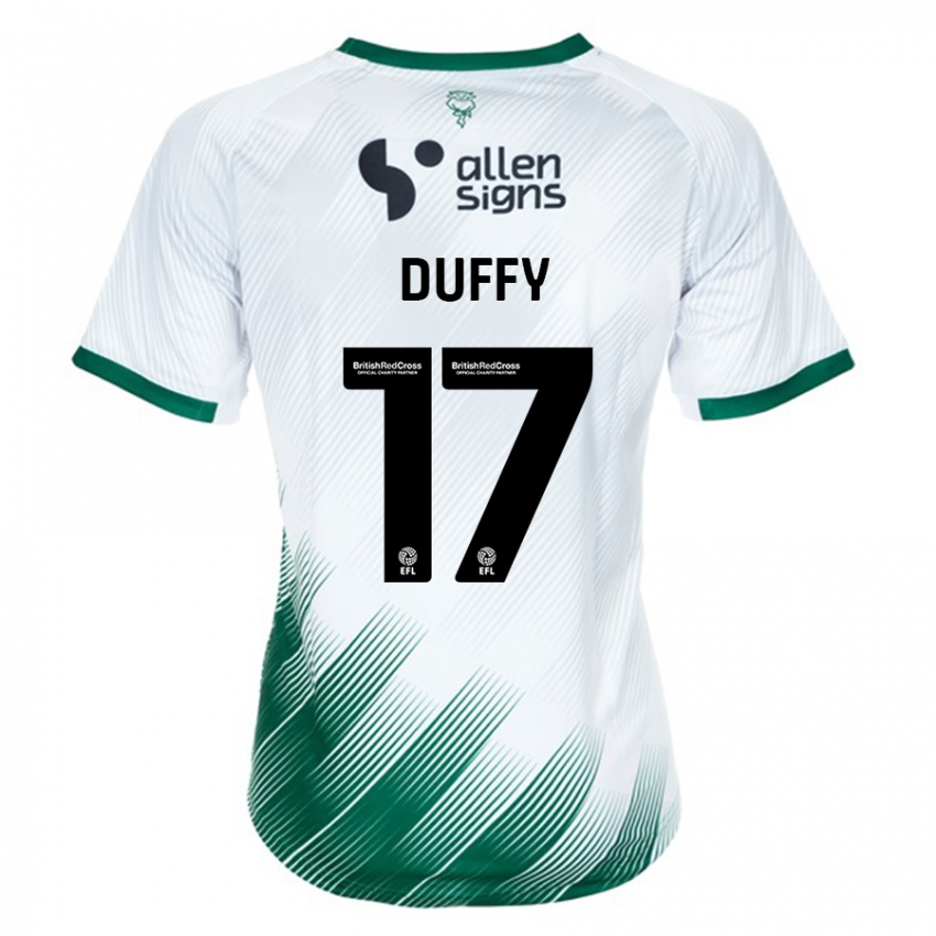 Mujer Camiseta Dylan Duffy #17 Blanco 2ª Equipación 2023/24 La Camisa México