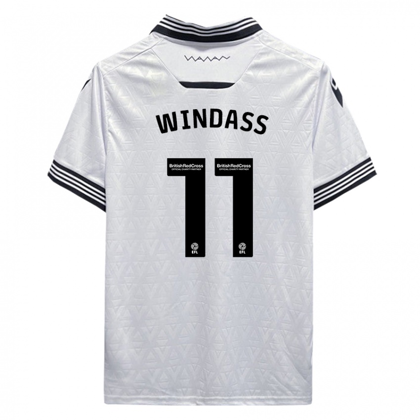 Mujer Camiseta Josh Windass #11 Blanco 2ª Equipación 2023/24 La Camisa México