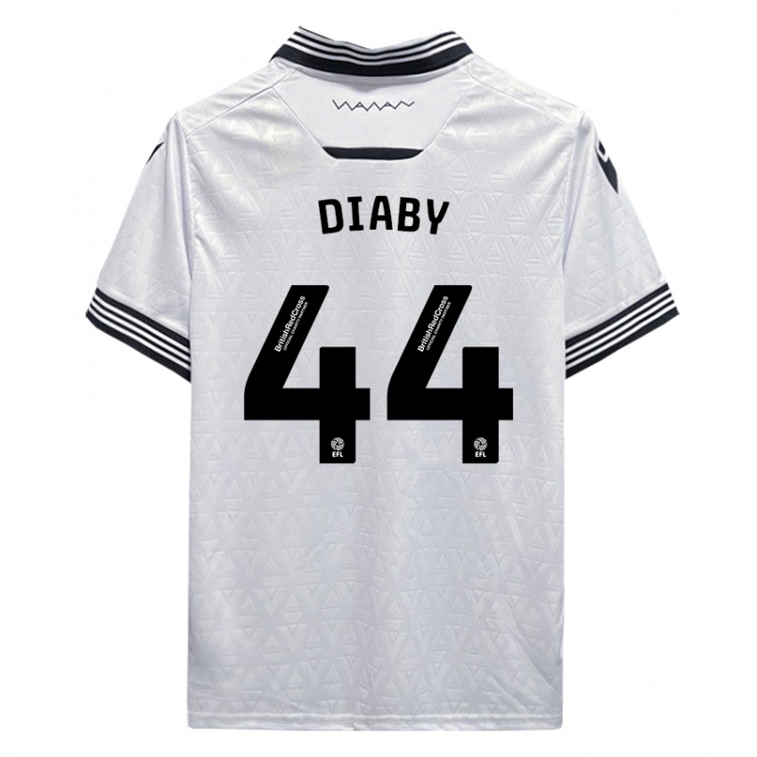 Mujer Camiseta Momo Diaby #44 Blanco 2ª Equipación 2023/24 La Camisa México