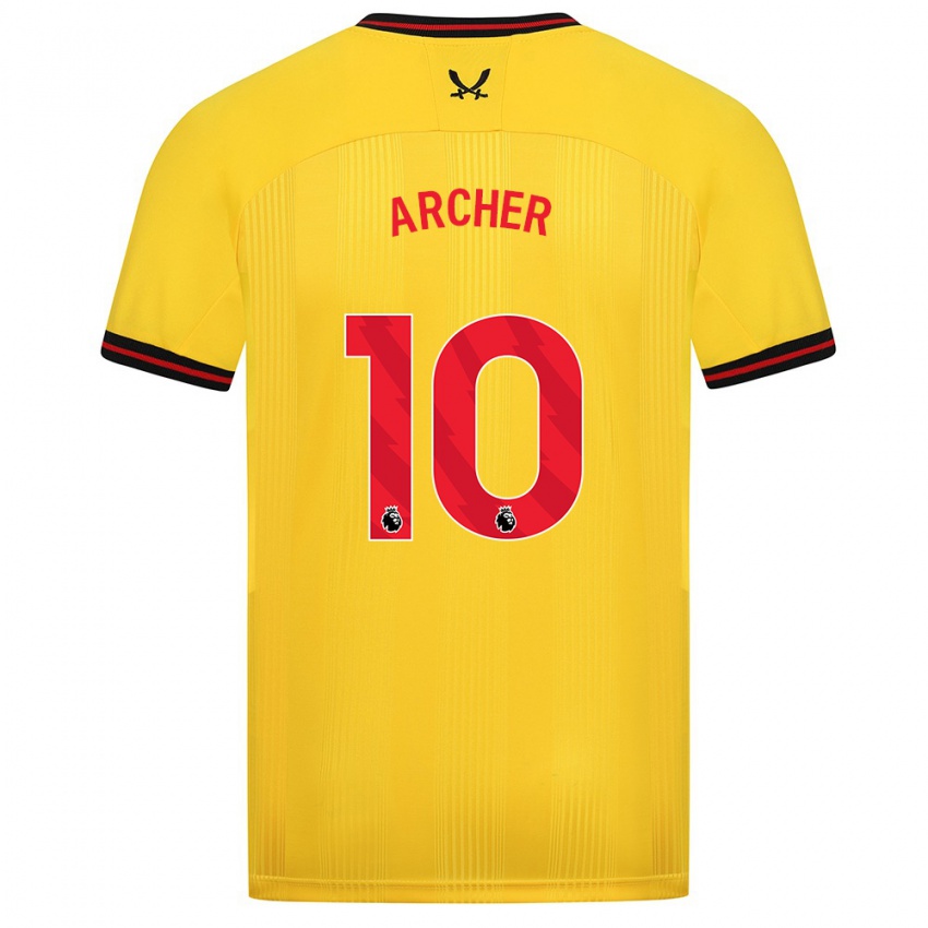 Mujer Camiseta Cameron Archer #10 Amarillo 2ª Equipación 2023/24 La Camisa México