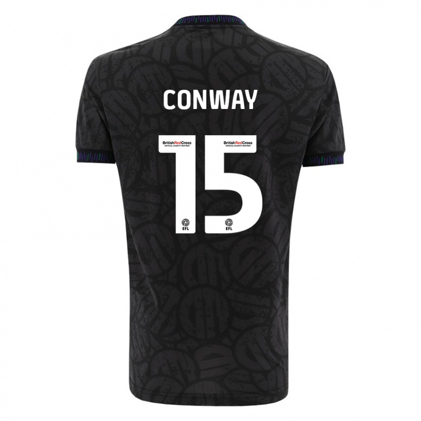 Mujer Camiseta Tommy Conway #15 Negro 2ª Equipación 2023/24 La Camisa México