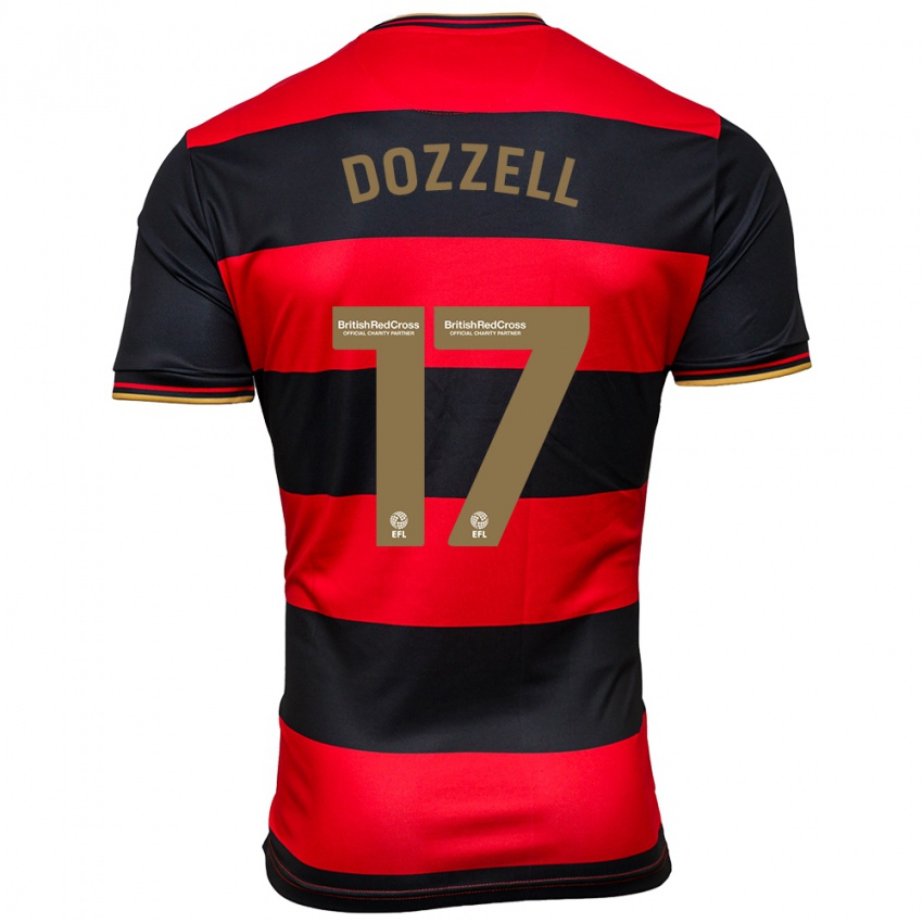 Mujer Camiseta Andre Dozzell #17 Negro Rojo 2ª Equipación 2023/24 La Camisa México