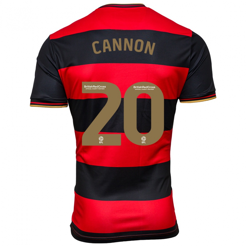 Mujer Camiseta Reggie Cannon #20 Negro Rojo 2ª Equipación 2023/24 La Camisa México