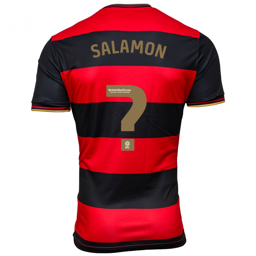 Mujer Camiseta Matteo Salamon #0 Negro Rojo 2ª Equipación 2023/24 La Camisa México