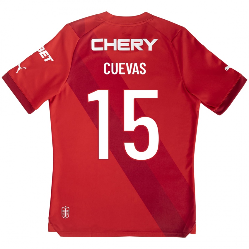 Mujer Camiseta Cristian Cuevas #15 Rojo 2ª Equipación 2023/24 La Camisa México