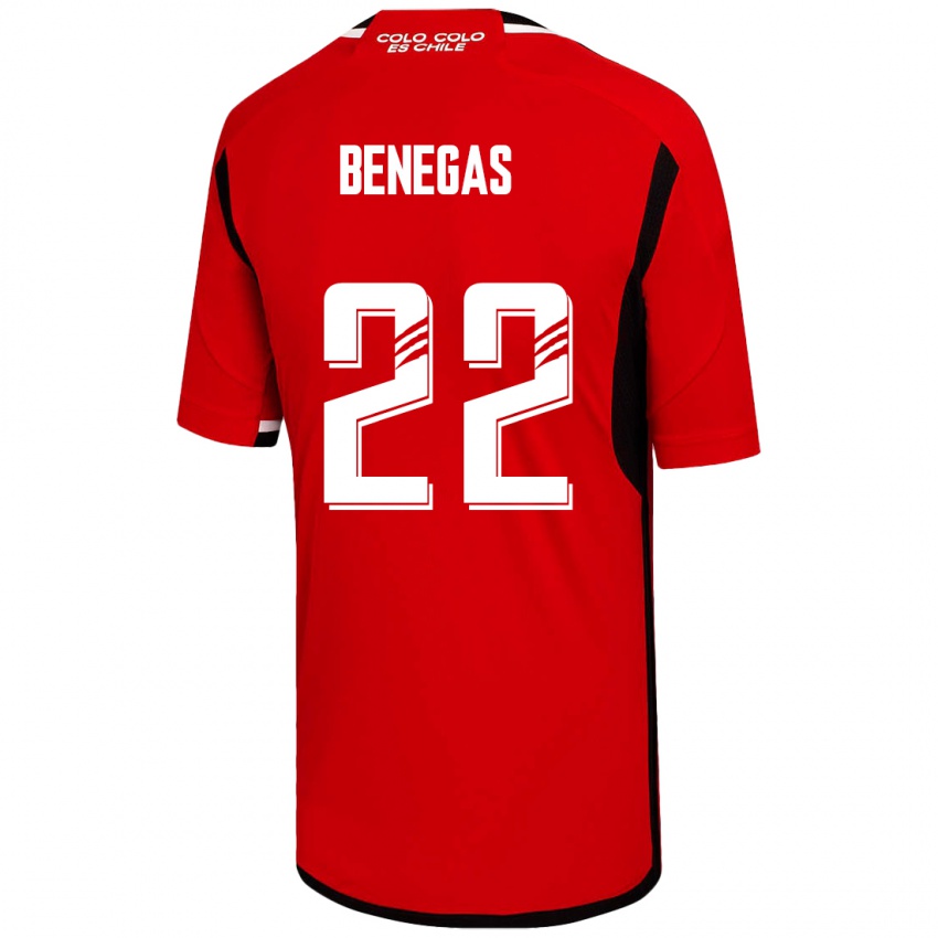 Mujer Camiseta Leandro Benegas #22 Rojo 2ª Equipación 2023/24 La Camisa México