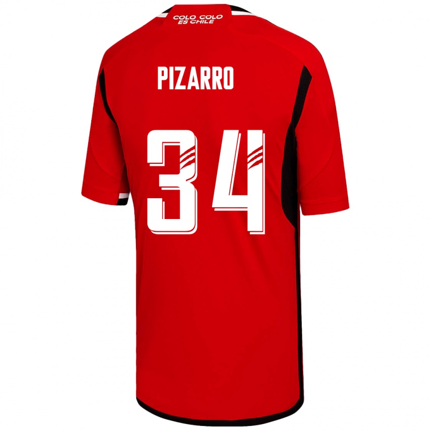Mujer Camiseta Vicente Pizarro #34 Rojo 2ª Equipación 2023/24 La Camisa México