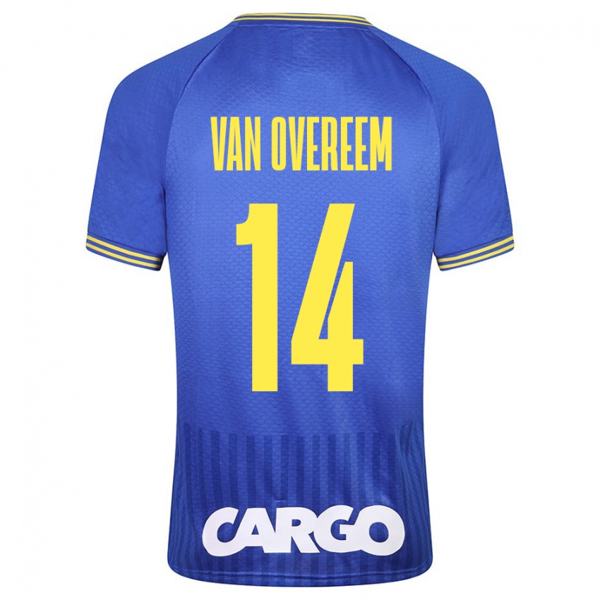 Mujer Camiseta Joris Van Overeem #14 Azul 2ª Equipación 2023/24 La Camisa México