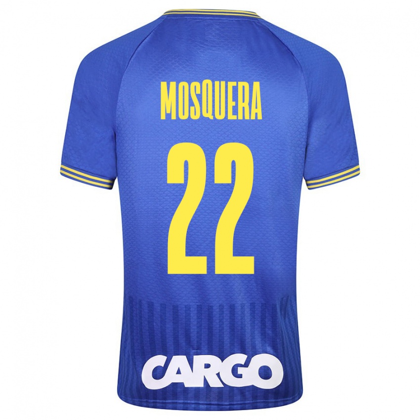 Mujer Camiseta Orlando Mosquera #22 Azul 2ª Equipación 2023/24 La Camisa México