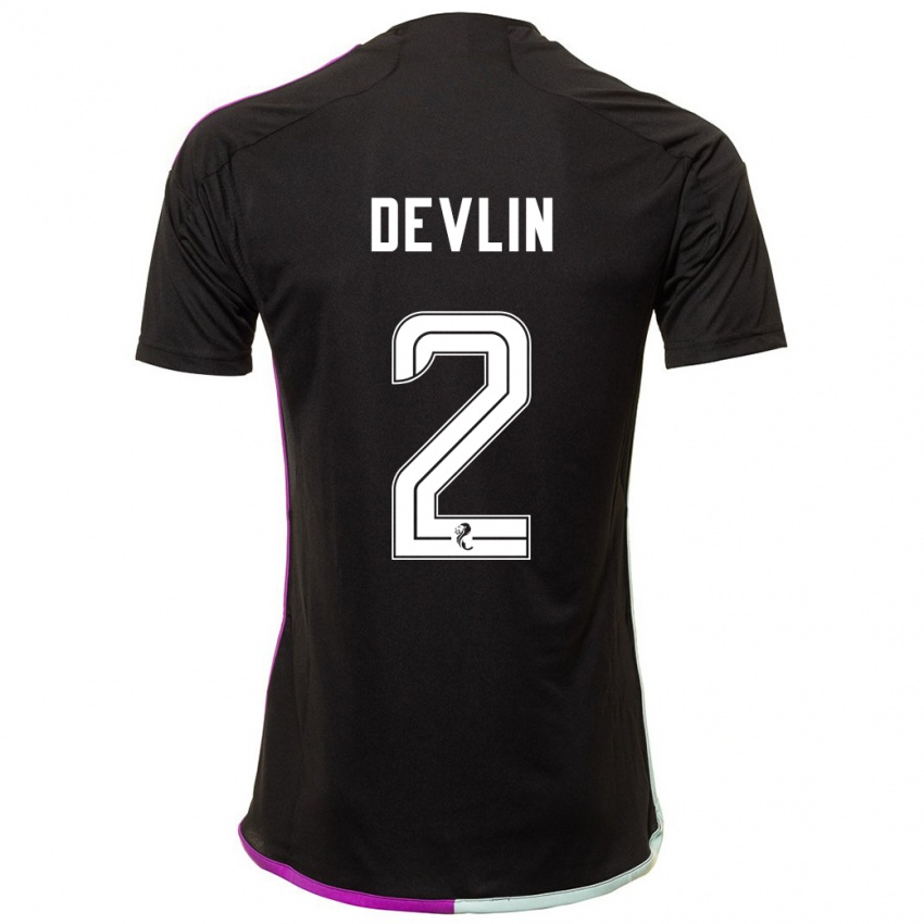 Mujer Camiseta Nicky Devlin #2 Negro 2ª Equipación 2023/24 La Camisa México