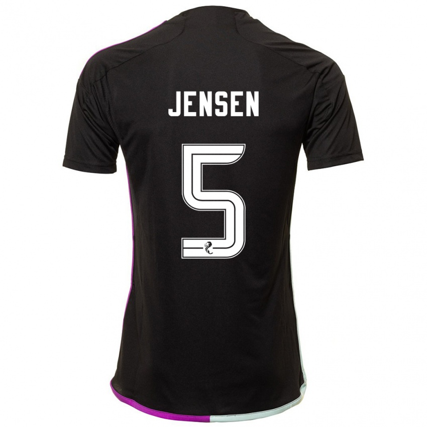 Mujer Camiseta Richard Jensen #5 Negro 2ª Equipación 2023/24 La Camisa México