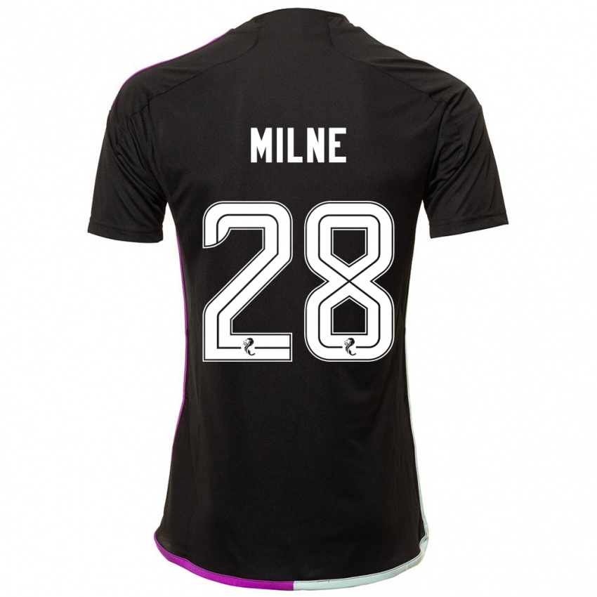 Mujer Camiseta Jack Milne #28 Negro 2ª Equipación 2023/24 La Camisa México