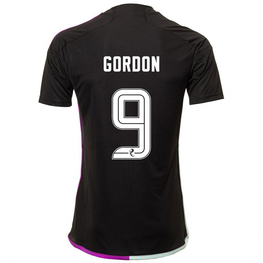 Mujer Camiseta Lauren Gordon #9 Negro 2ª Equipación 2023/24 La Camisa México