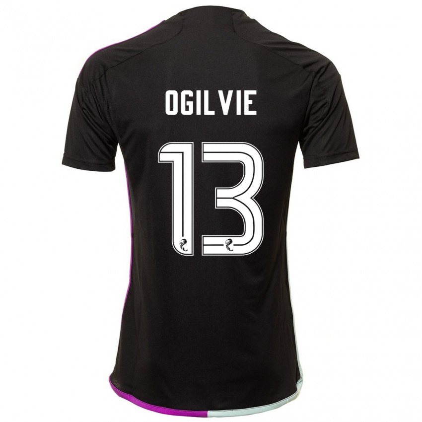 Mujer Camiseta Francesca Ogilvie #13 Negro 2ª Equipación 2023/24 La Camisa México