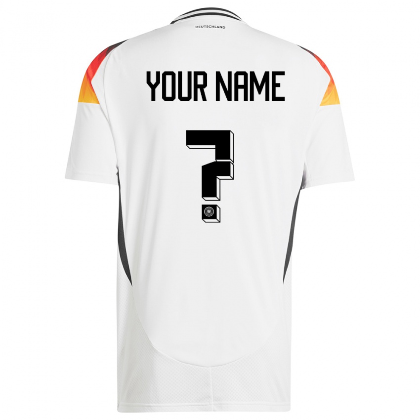 Niño Camiseta Alemania Su Nombre #0 Blanco 1ª Equipación 24-26 La Camisa México