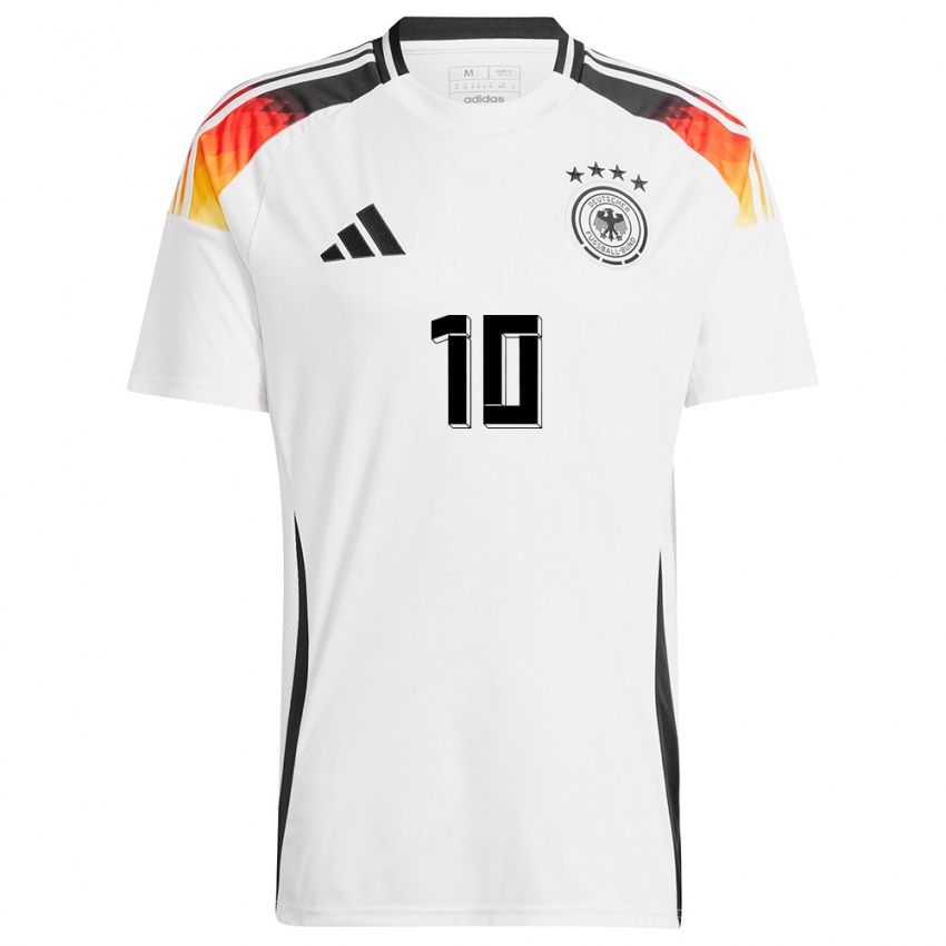 Niño Camiseta Alemania Felix Nmecha #10 Blanco 1ª Equipación 24-26 La Camisa México
