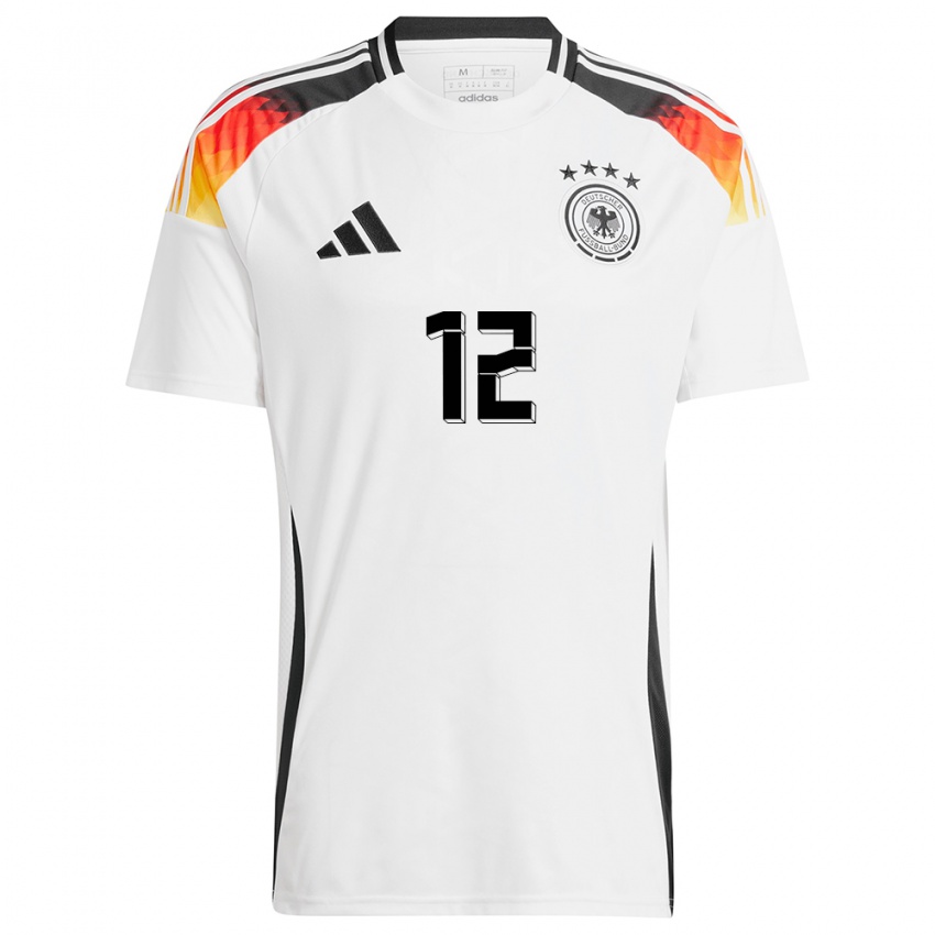 Niño Camiseta Alemania Oliver Baumann #12 Blanco 1ª Equipación 24-26 La Camisa México