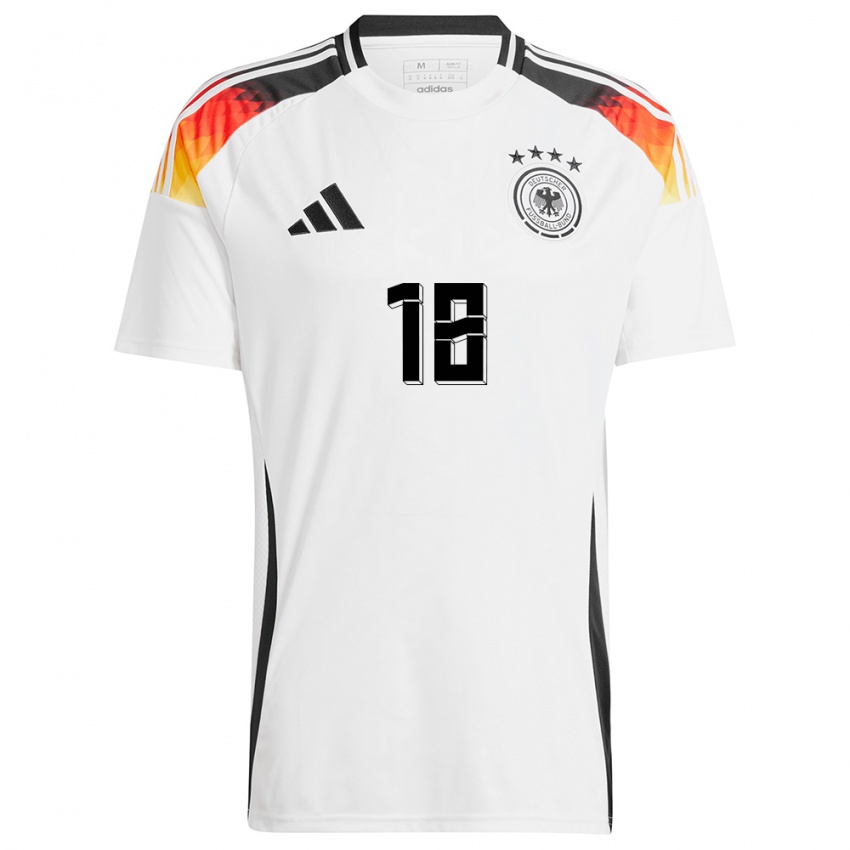 Niño Camiseta Alemania Tabea Wabmuth #18 Blanco 1ª Equipación 24-26 La Camisa México