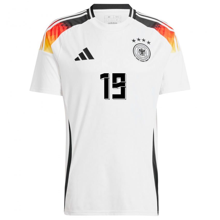 Niño Camiseta Alemania Klara Buhl #19 Blanco 1ª Equipación 24-26 La Camisa México