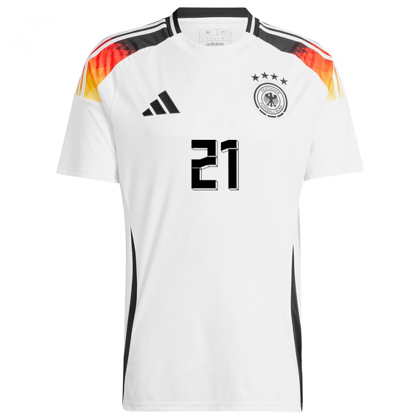 Niño Camiseta Alemania Ilkay Gundogan #21 Blanco 1ª Equipación 24-26 La Camisa México