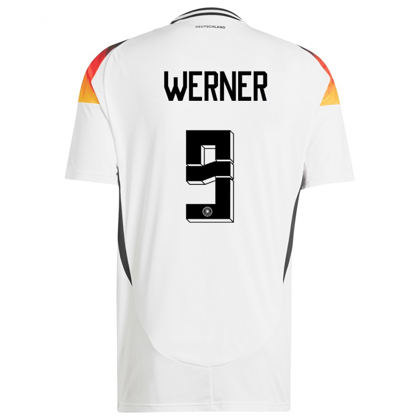 Niño Camiseta Alemania Timo Werner #9 Blanco 1ª Equipación 24-26 La Camisa México