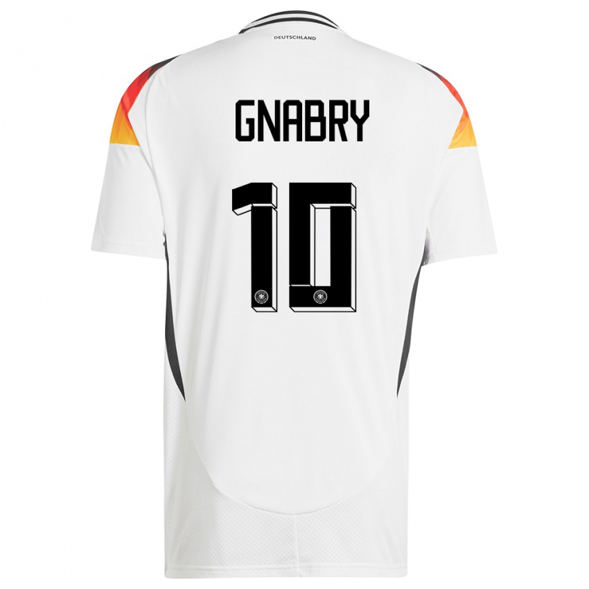 Niño Camiseta Alemania Serge Gnabry #10 Blanco 1ª Equipación 24-26 La Camisa México