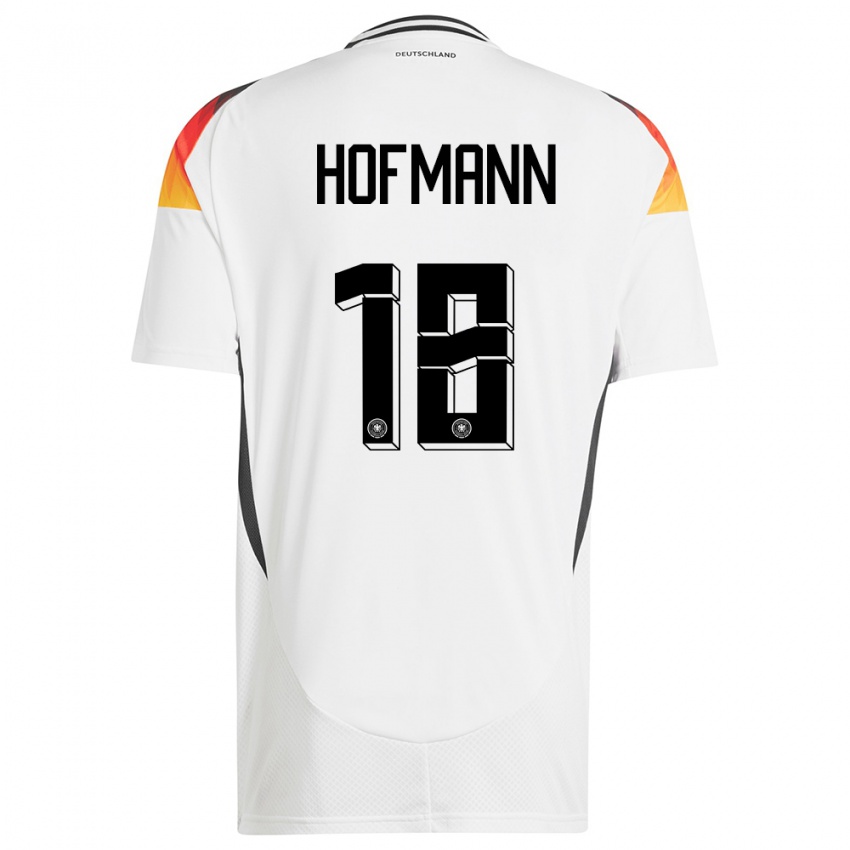 Niño Camiseta Alemania Jonas Hofmann #18 Blanco 1ª Equipación 24-26 La Camisa México