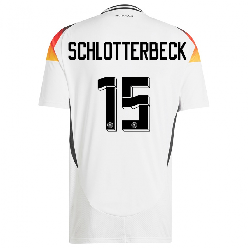 Niño Camiseta Alemania Nico Schlotterbeck #15 Blanco 1ª Equipación 24-26 La Camisa México