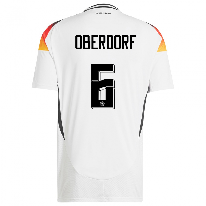 Niño Camiseta Alemania Lena Oberdorf #6 Blanco 1ª Equipación 24-26 La Camisa México