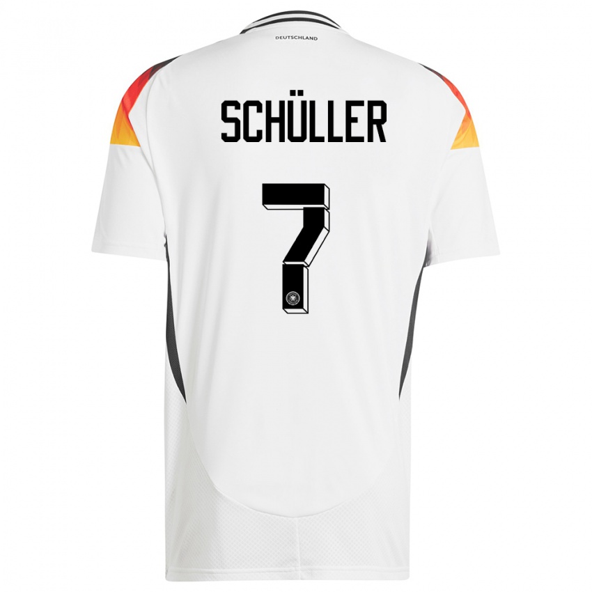 Niño Camiseta Alemania Lea Schuller #7 Blanco 1ª Equipación 24-26 La Camisa México