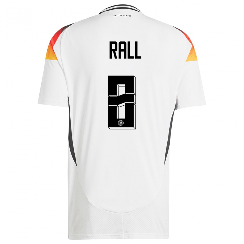 Niño Camiseta Alemania Maximiliane Rall #8 Blanco 1ª Equipación 24-26 La Camisa México