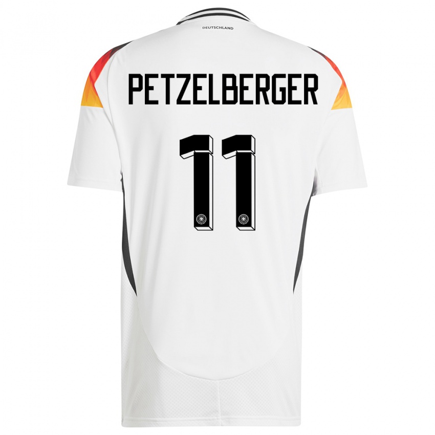 Niño Camiseta Alemania Ramona Petzelberger #11 Blanco 1ª Equipación 24-26 La Camisa México