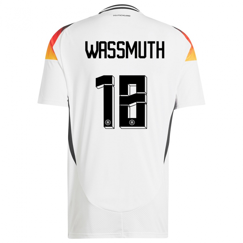 Niño Camiseta Alemania Tabea Wabmuth #18 Blanco 1ª Equipación 24-26 La Camisa México