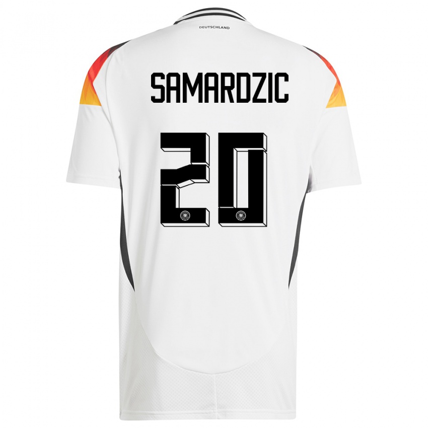 Niño Camiseta Alemania Lazar Samardzic #20 Blanco 1ª Equipación 24-26 La Camisa México