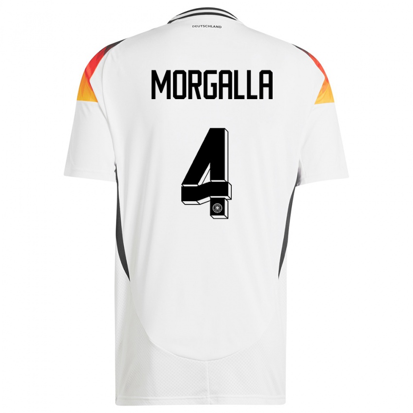 Niño Camiseta Alemania Leandro Morgalla #4 Blanco 1ª Equipación 24-26 La Camisa México