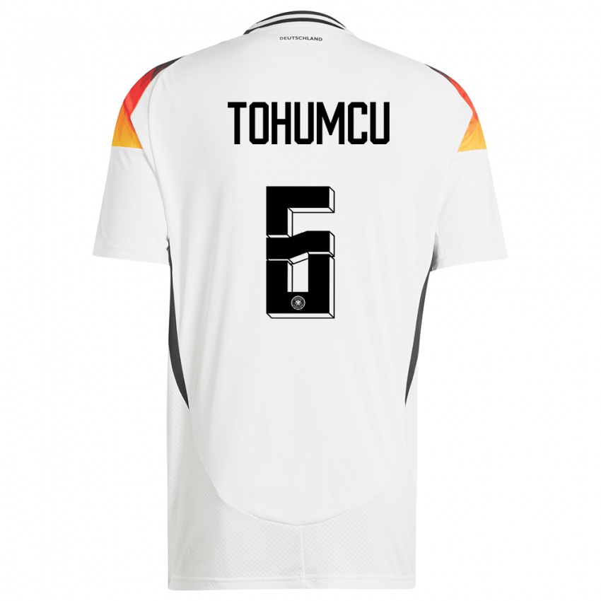 Niño Camiseta Alemania Umut Tohumcu #6 Blanco 1ª Equipación 24-26 La Camisa México