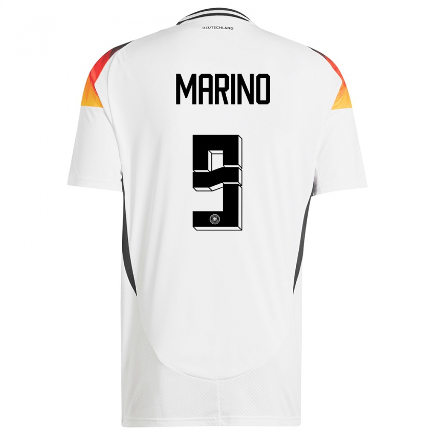 Niño Camiseta Alemania Stefano Marino #9 Blanco 1ª Equipación 24-26 La Camisa México