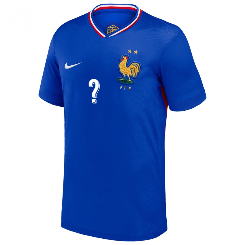 Niño Camiseta Francia Su Nombre #0 Azul 1ª Equipación 24-26 La Camisa México