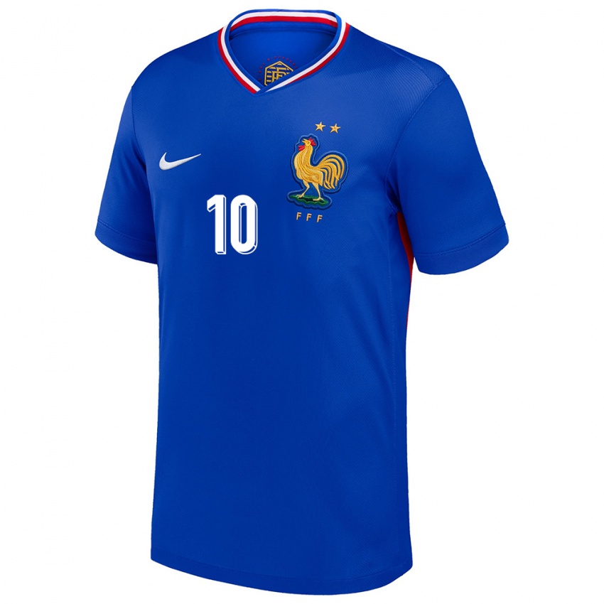 Niño Camiseta Francia Kylian Mbappe #10 Azul 1ª Equipación 24-26 La Camisa México