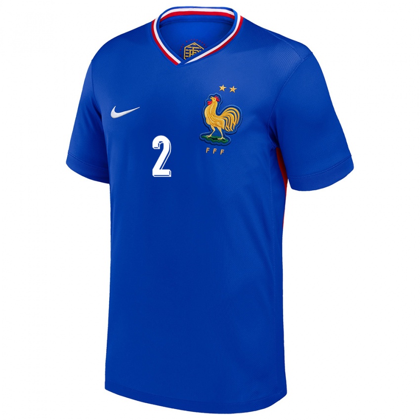 Niño Camiseta Francia Benjamin Pavard #2 Azul 1ª Equipación 24-26 La Camisa México