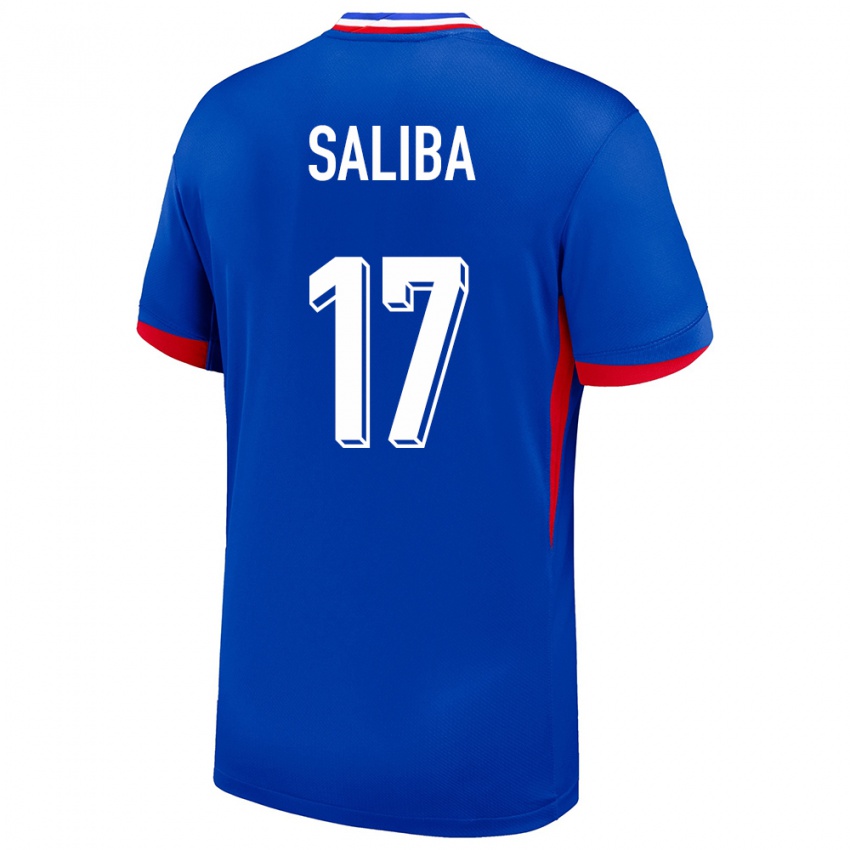 Niño Camiseta Francia William Saliba #17 Azul 1ª Equipación 24-26 La Camisa México