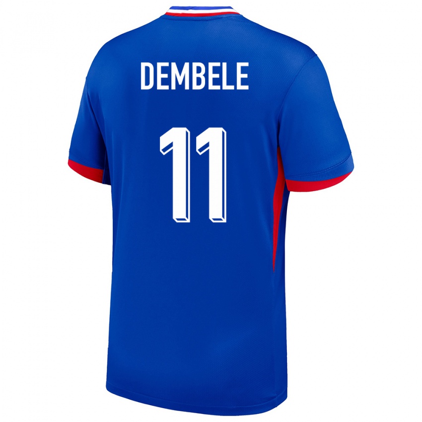 Niño Camiseta Francia Ousmane Dembele #11 Azul 1ª Equipación 24-26 La Camisa México