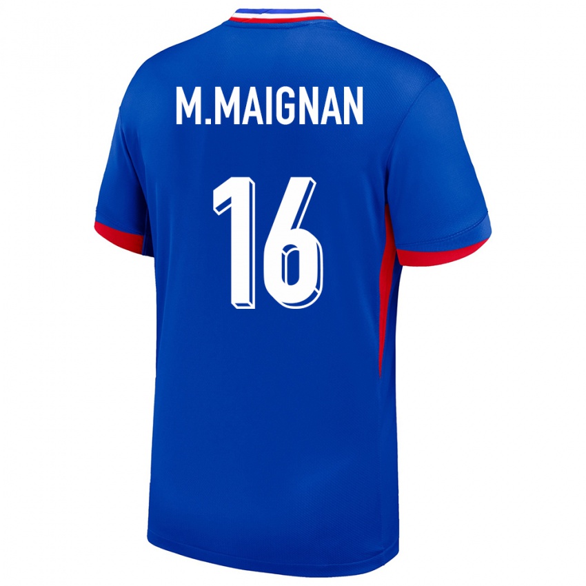 Niño Camiseta Francia Mike Maignan #16 Azul 1ª Equipación 24-26 La Camisa México