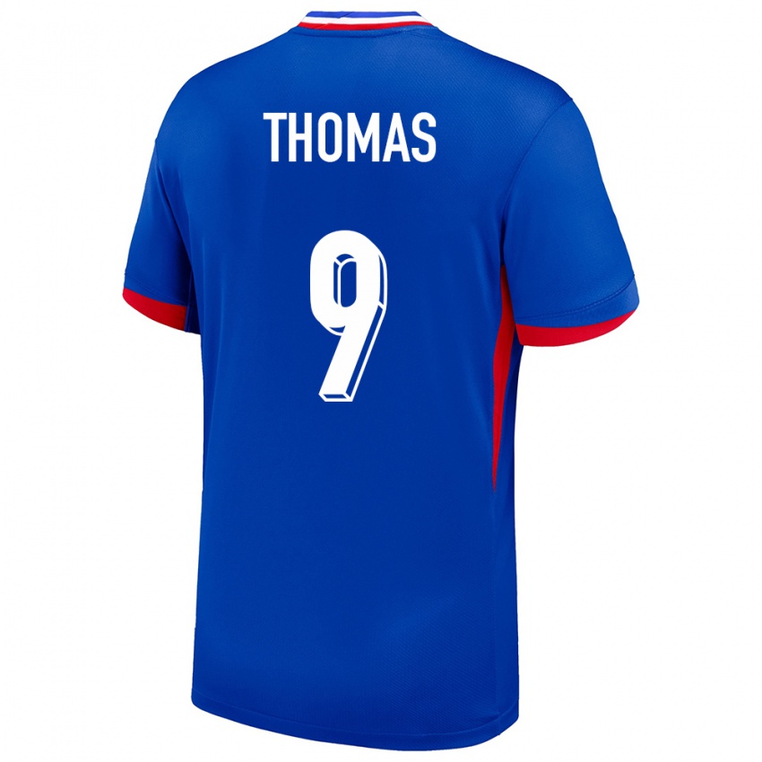 Niño Camiseta Francia Lindsey Thomas #9 Azul 1ª Equipación 24-26 La Camisa México