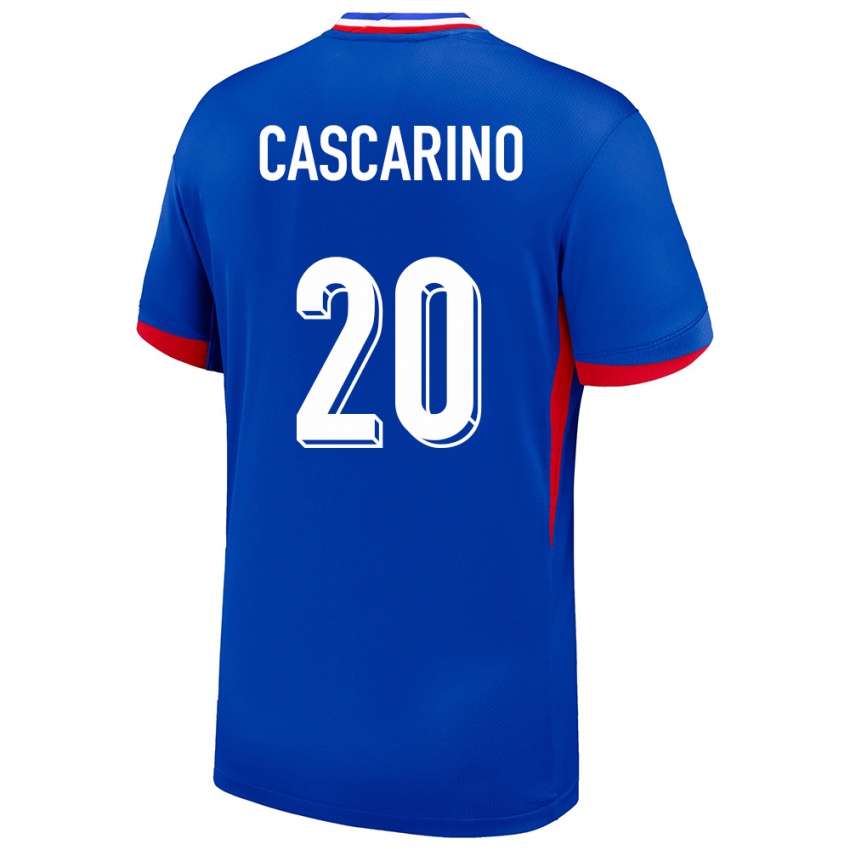 Niño Camiseta Francia Delphine Cascarino #20 Azul 1ª Equipación 24-26 La Camisa México