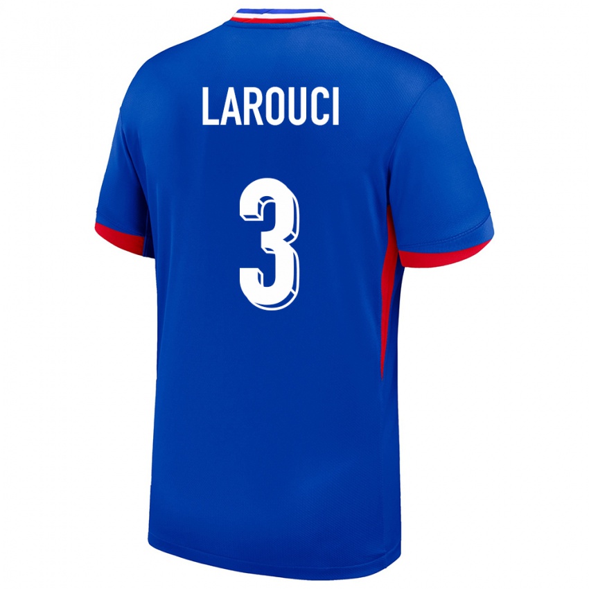 Niño Camiseta Francia Yasser Larouci #3 Azul 1ª Equipación 24-26 La Camisa México