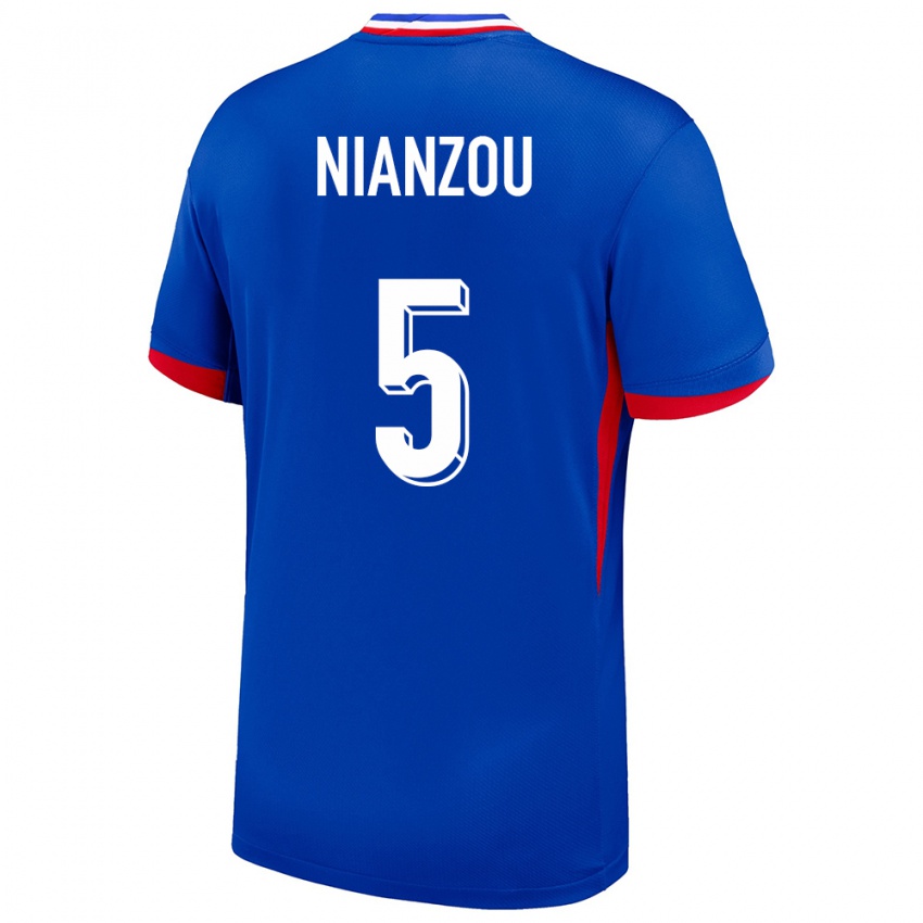 Niño Camiseta Francia Tanguy Nianzou #5 Azul 1ª Equipación 24-26 La Camisa México