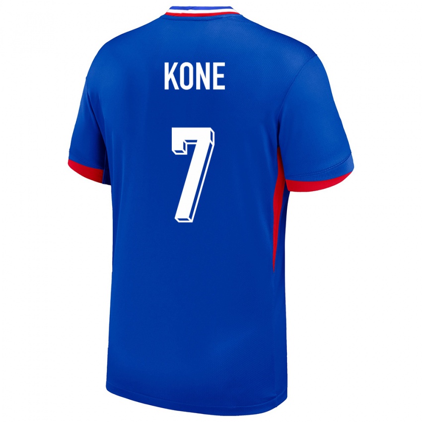 Niño Camiseta Francia Kouadio Kone #7 Azul 1ª Equipación 24-26 La Camisa México