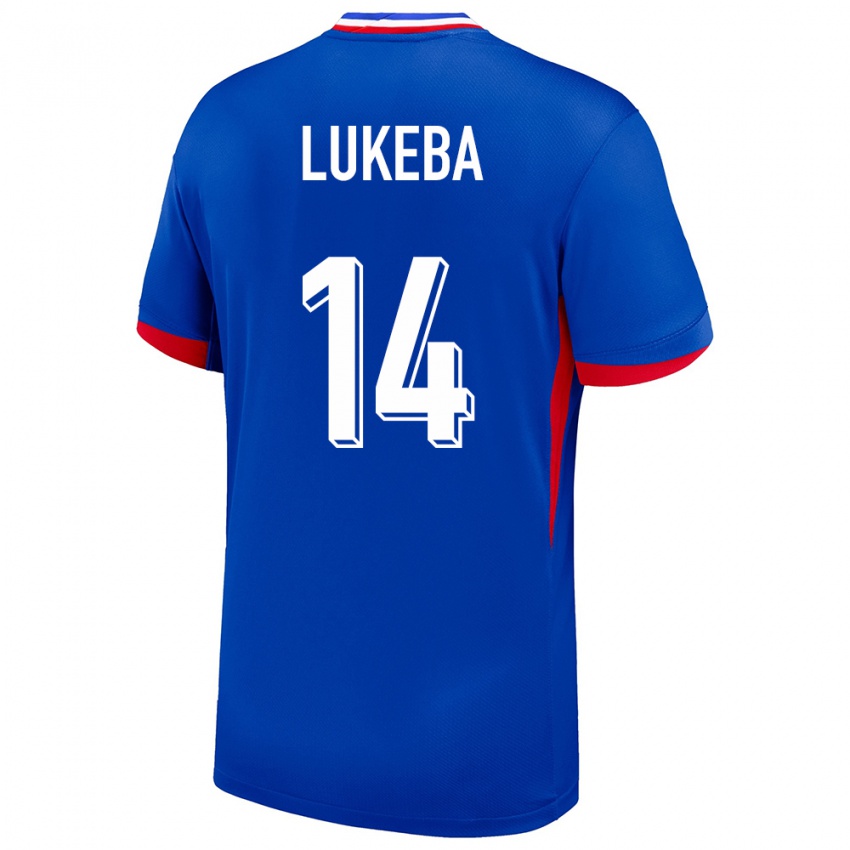 Niño Camiseta Francia Castello Lukeba #14 Azul 1ª Equipación 24-26 La Camisa México